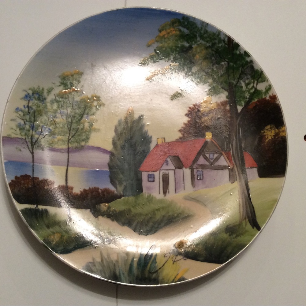 Hand Painted Japanese Plate 8”